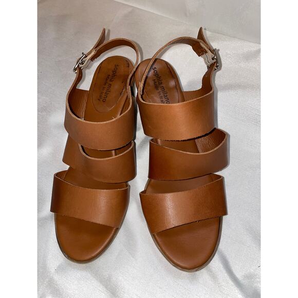 Sophia Milaro Heeled Sandals - Made in Italy - Size 7 - Picture 2 of 9